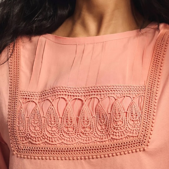 Anthropologie Tiny Sonoma Ruffled Top – Coral Pink – Size XL - Picture 3 of 13